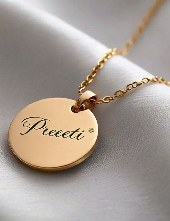 Personalized Name Pendant (Coin Style)