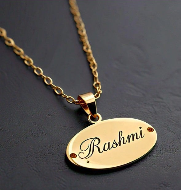 Personalized Name Pendant (Coin Style)